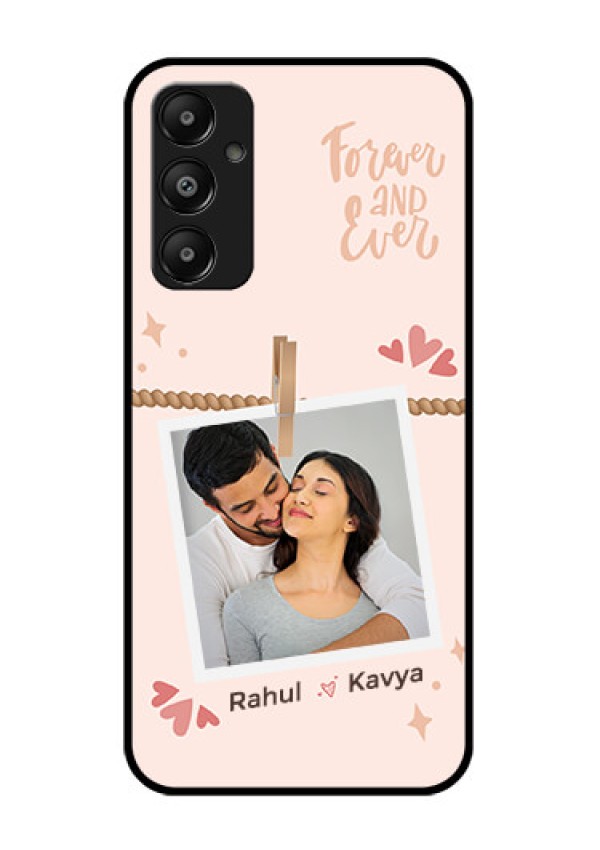 Galaxy M14 4G Custom Glass Phone Case - Forever And Ever Love Design