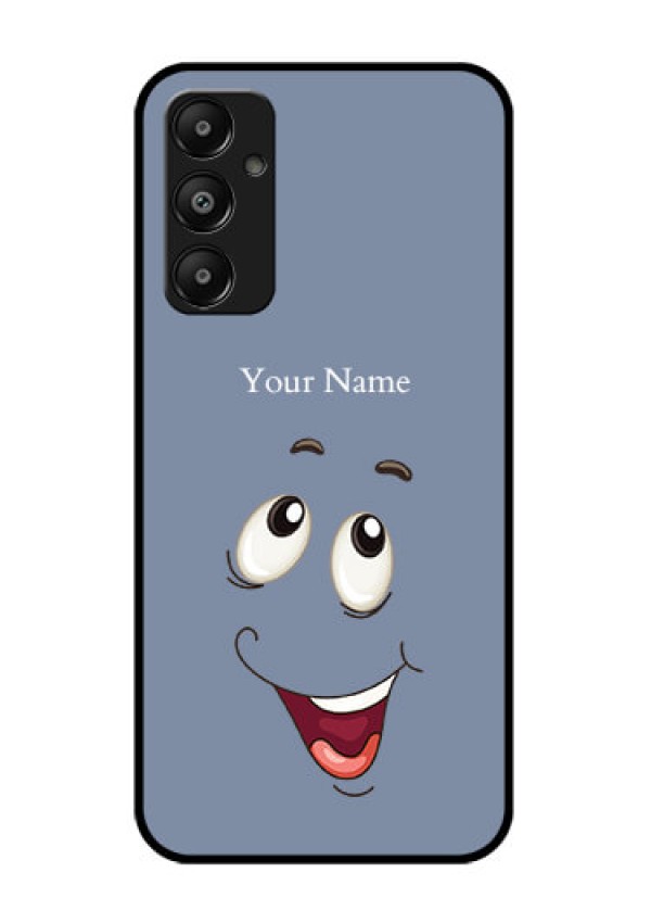 Galaxy M14 4G Custom Glass Phone Case - Laughing Cartoon Face Design