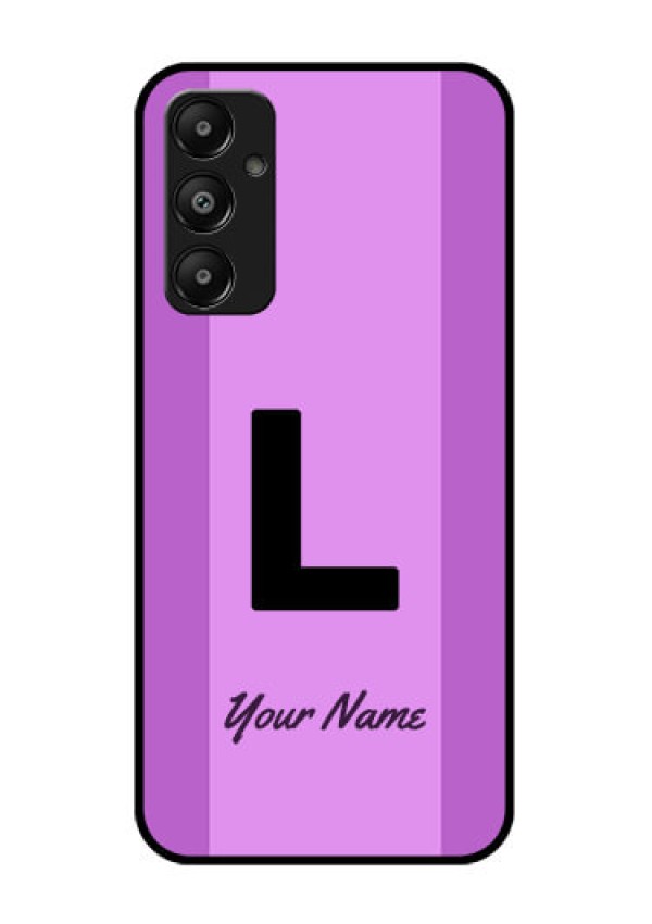 Galaxy M14 4G Custom Glass Phone Case - Tricolor Custom Text Design