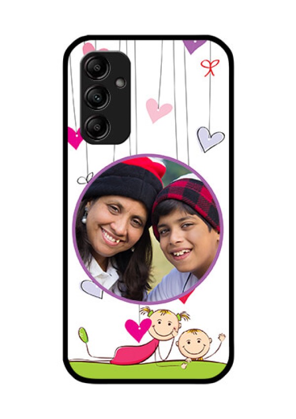 Galaxy M14 5G Photo Printing on Glass Case - Cute Kids Phone Case Design
