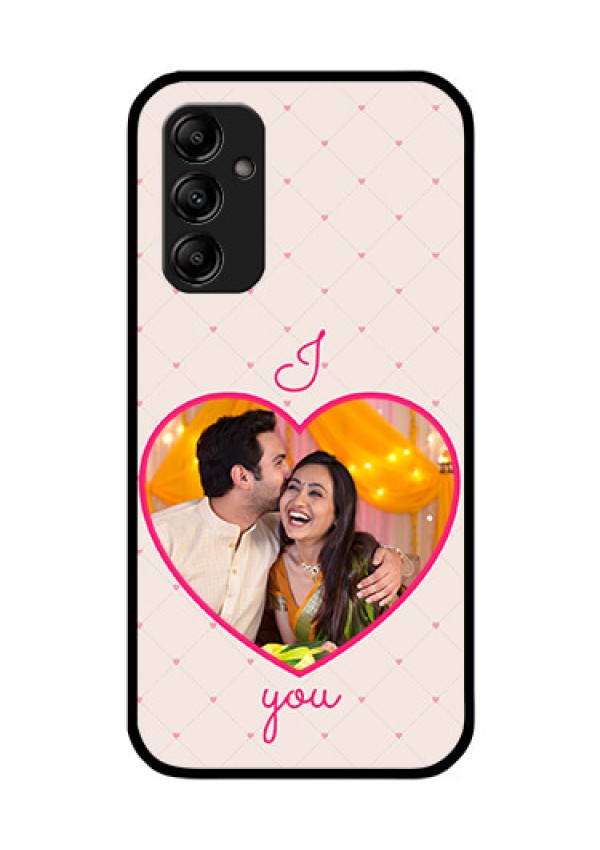 Galaxy M14 5G Custom Glass Mobile Case - Heart Shape Design