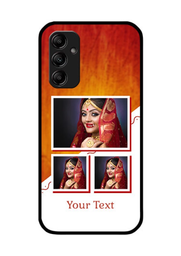 Galaxy M14 5G Custom Glass Phone Case - Wedding Memories Design