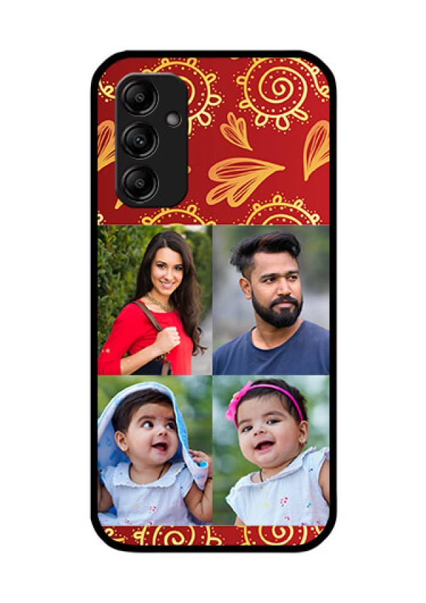 Galaxy M14 5G Photo Printing on Glass Case - 4 Image Traditional Design