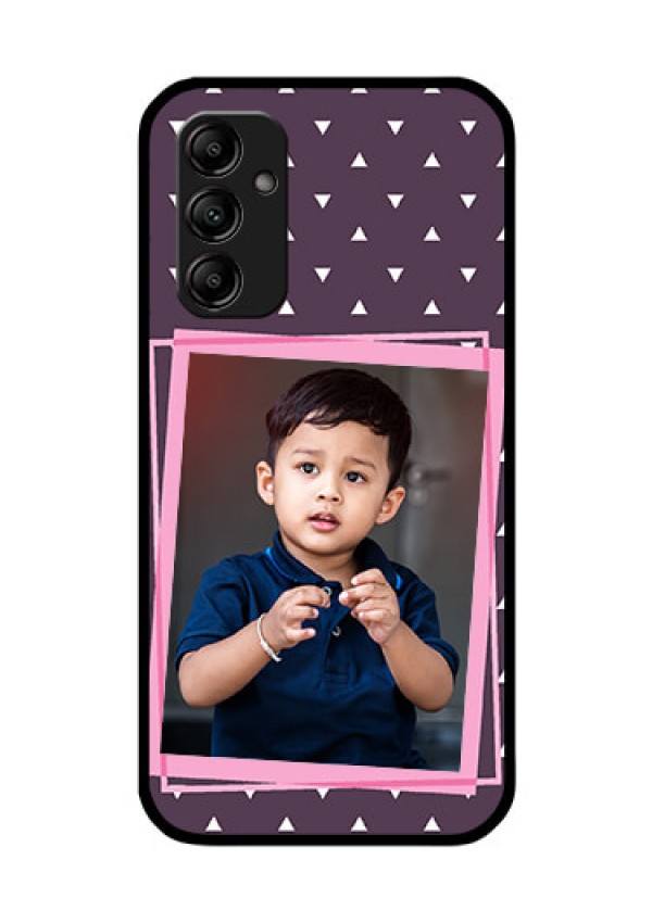 Galaxy M14 5G Custom Glass Mobile Case - Triangle Pattern Dotted Design