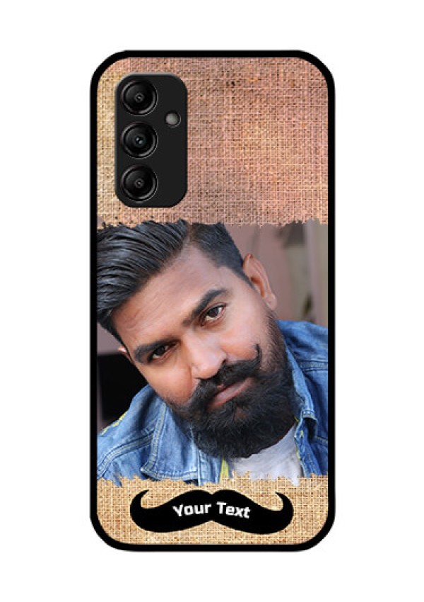 Galaxy M14 5G Personalized Glass Phone Case - with Texture Design