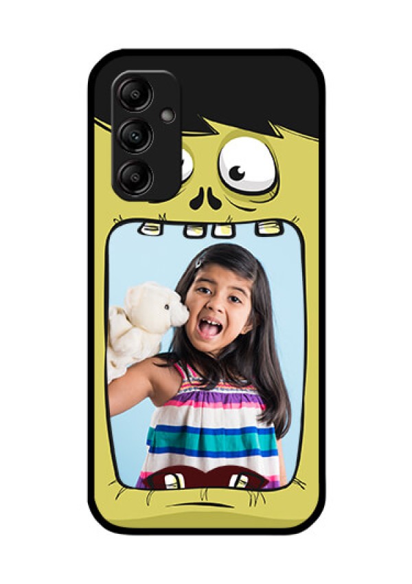 Galaxy M14 5G Personalized Glass Phone Case - Cartoon monster back case Design