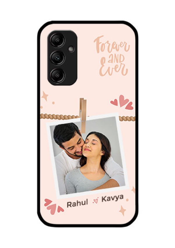 Galaxy M14 5G Custom Glass Phone Case - Forever and ever love Design