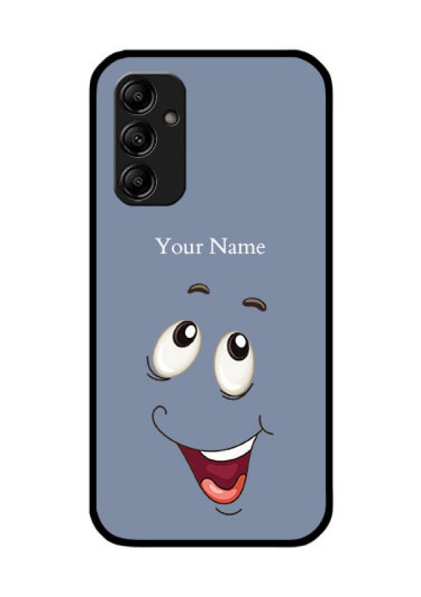 Galaxy M14 5G Photo Printing on Glass Case - Laughing Cartoon Face Design