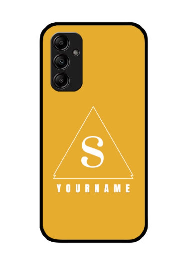 Galaxy M14 5G Personalized Glass Phone Case - simple triangle Design