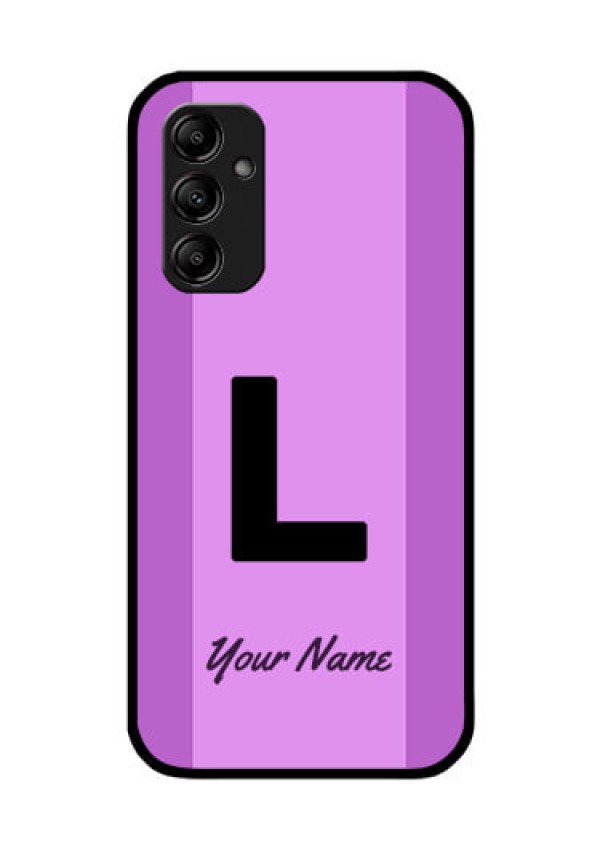 Galaxy M14 5G Custom Glass Phone Case - Tricolor custom text Design