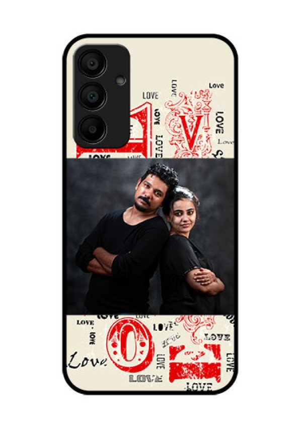 Galaxy M15 5G Custom Glass Phone Case - Trendy Love Design Case