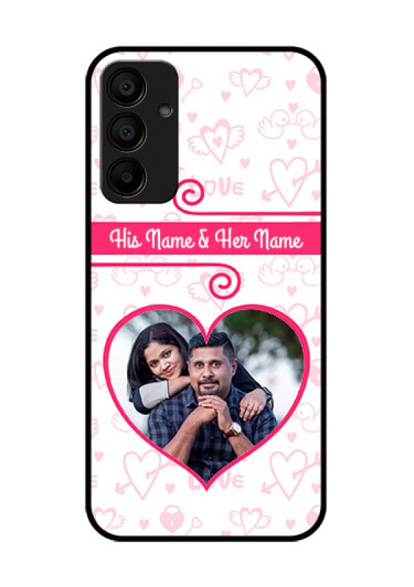 Galaxy M15 5G Custom Glass Phone Case - Heart Shape Love Design