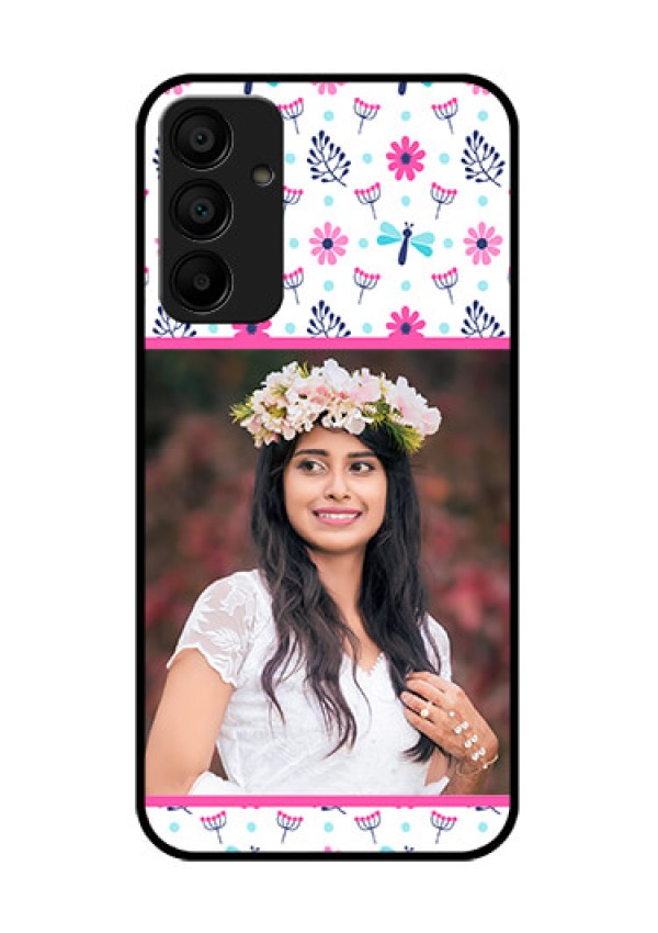 Galaxy M15 5G Custom Glass Phone Case - Colorful Flower Design
