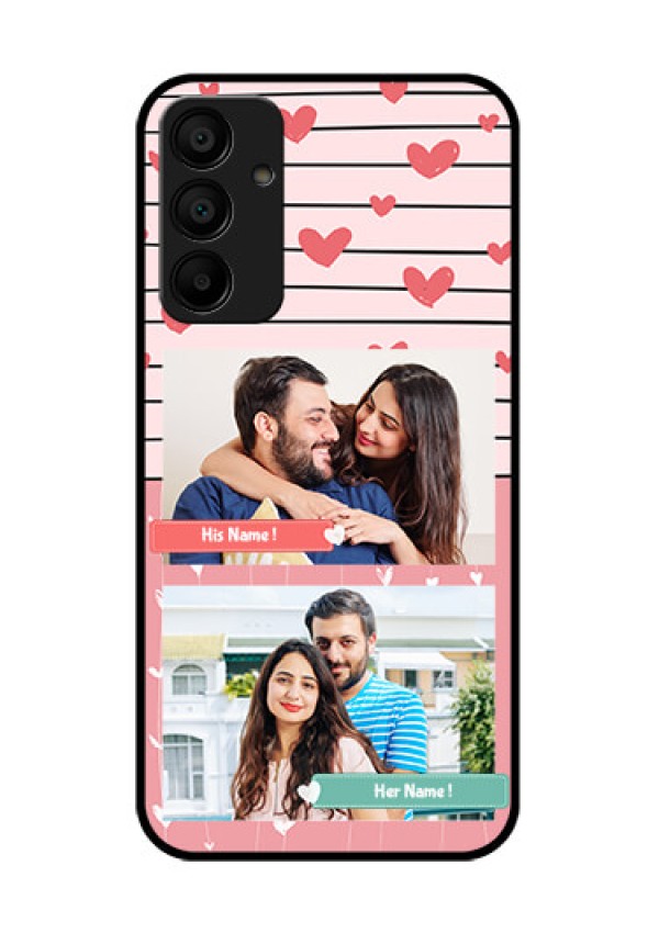 Galaxy M15 5G Custom Glass Phone Case - Photo With Heart Design