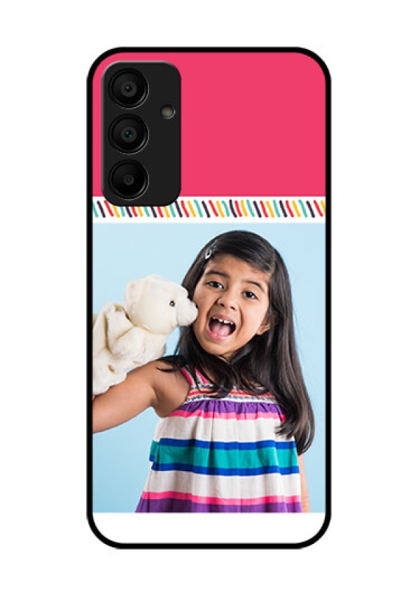 Galaxy M15 5G Custom Glass Phone Case - Line Art Design
