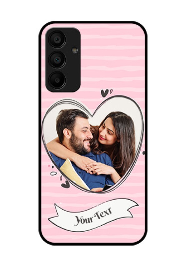 Galaxy M15 5G Custom Glass Phone Case - Vintage Heart Design