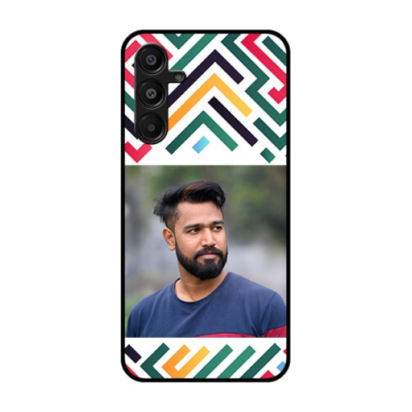 Galaxy M16 5G Custom Glass Phone Case - Colorful Maze Pattern Design Galaxy M16 5G Custom Glass Phone Case - Colorful Maze Pattern Design