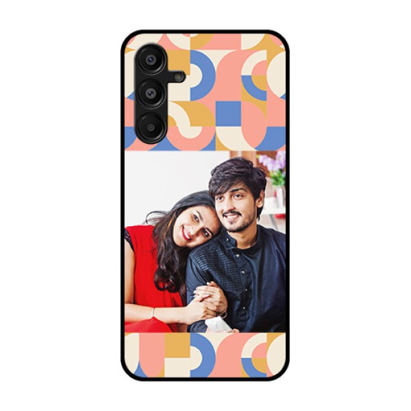 Galaxy M16 5G Custom Glass Phone Case - Semi - Circle Maze Pattern Design