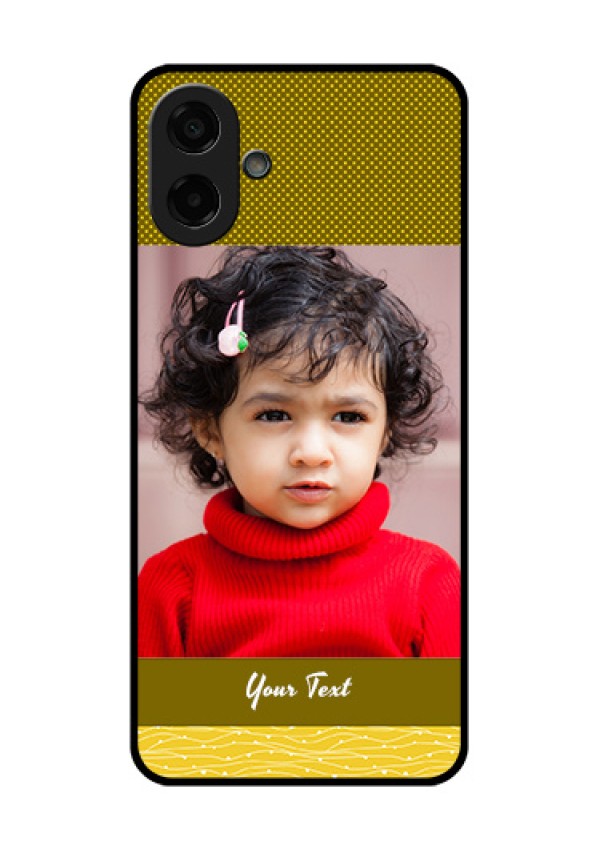 Samsung Galaxy M17e Custom Glass Phone Case - Simple Green Color Design