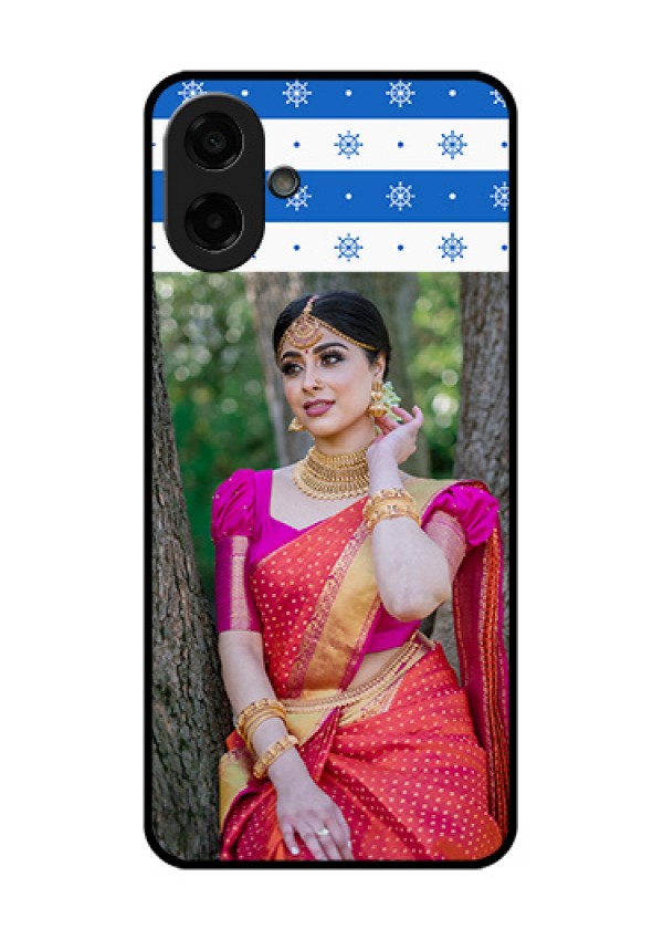 Samsung Galaxy M17e Custom Glass Phone Case - Snow Pattern Design