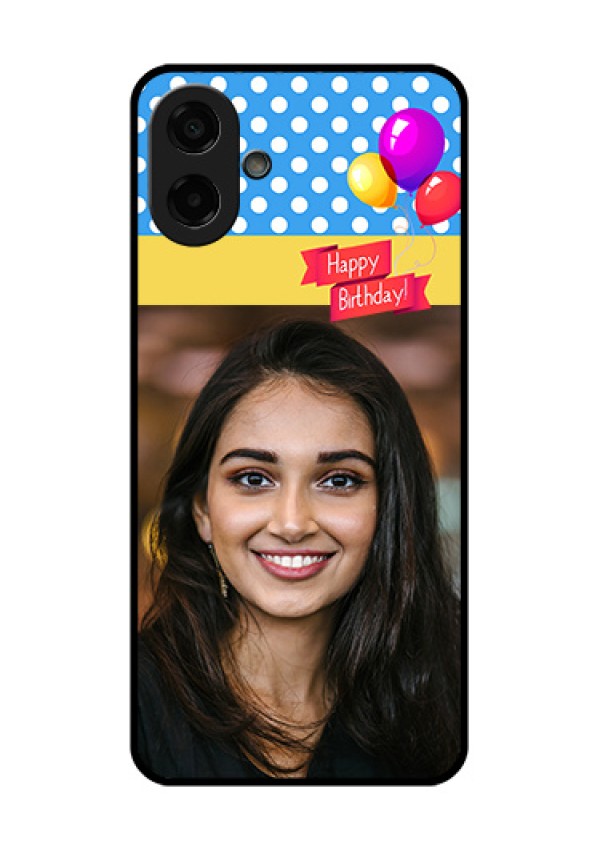 Samsung Galaxy M17e Custom Glass Phone Case - Happy Birthday Design