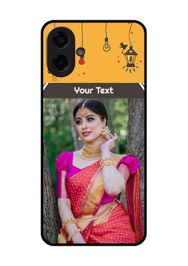 Samsung Galaxy M17e Custom Glass Phone Case - With Family Picture And Icons