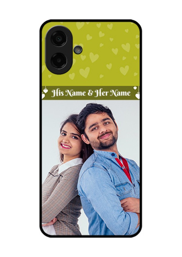 Samsung Galaxy M17e Custom Glass Phone Case - You & Me Heart Design