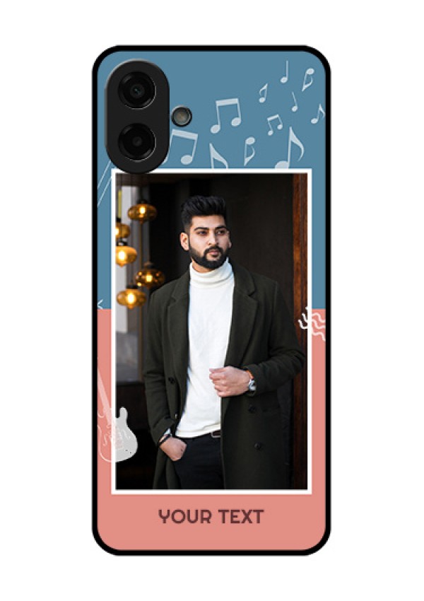Samsung Galaxy M17e Custom Glass Phone Case - With Color Musical Note Design