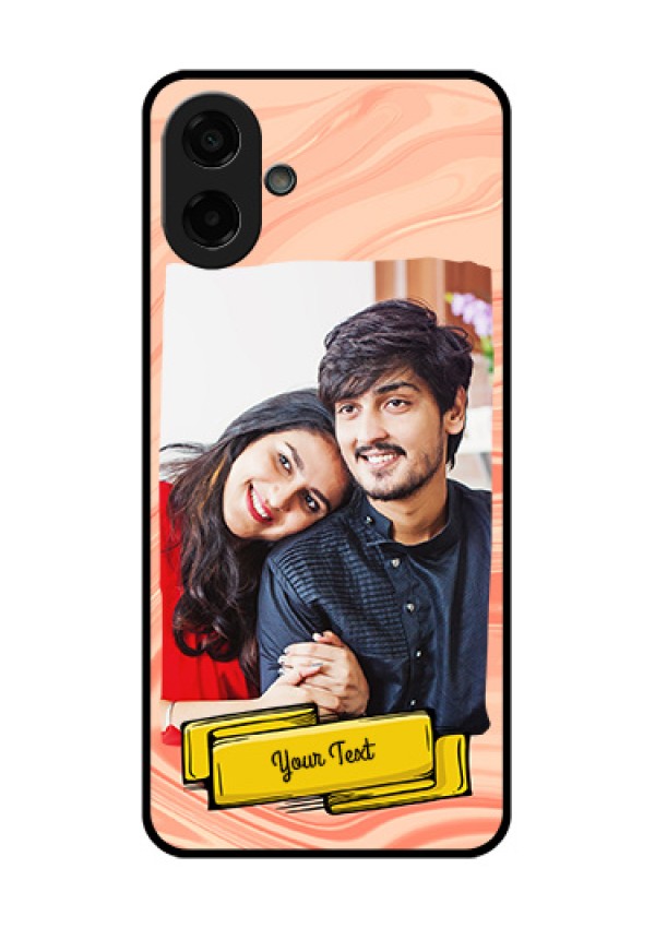 Samsung Galaxy M17e Custom Glass Phone Case - Marble Texture Design