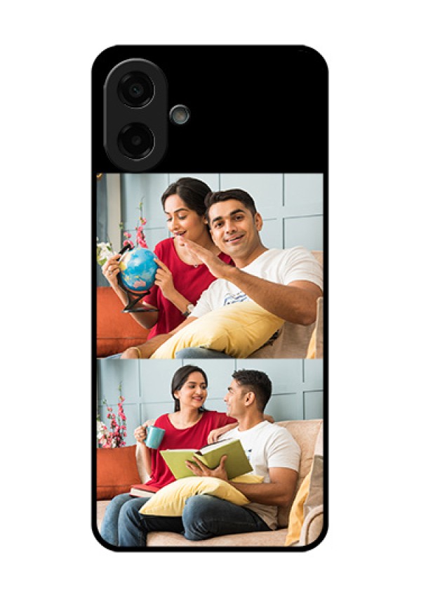 Samsung Galaxy M17e Custom Glass Phone Case - 2 Images Design
