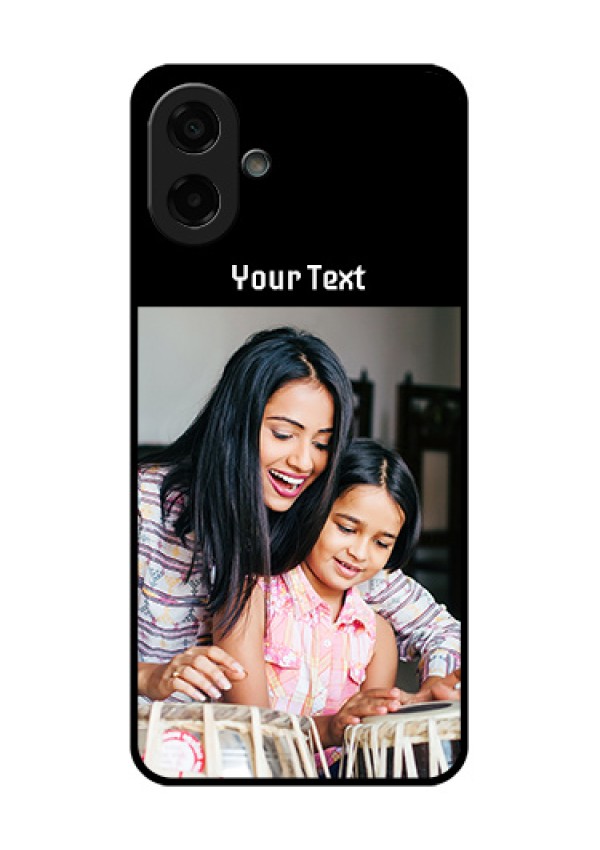 Samsung Galaxy M17e Custom Glass Phone Case - Photo With Name Design