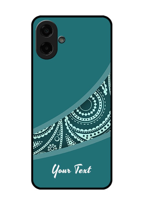 Samsung Galaxy M17e Custom Glass Phone Case - Semi Visible Floral Design
