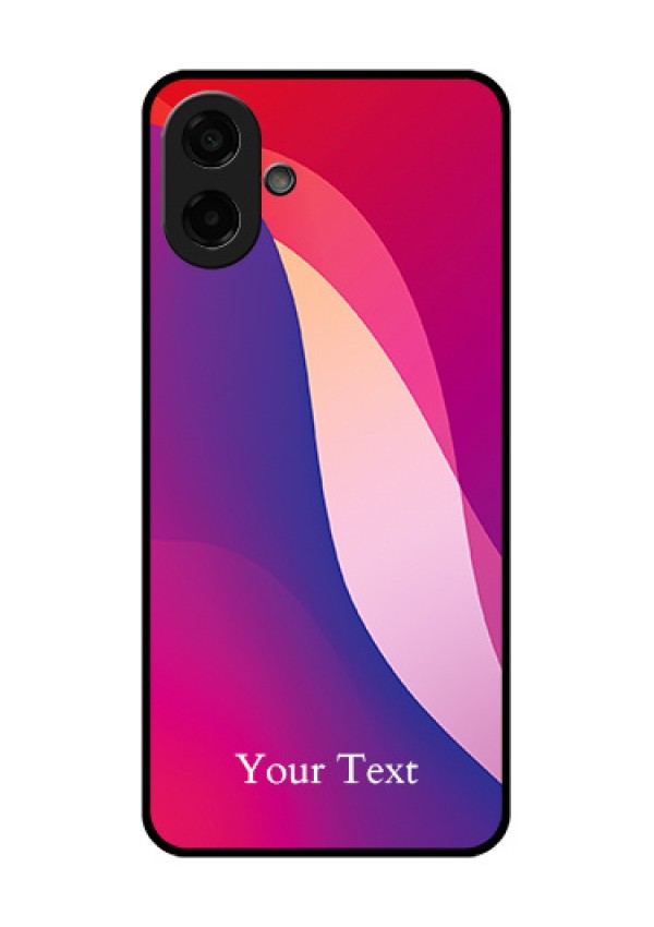 Samsung Galaxy M17e Custom Glass Phone Case - Digital Abstract Overlap Design