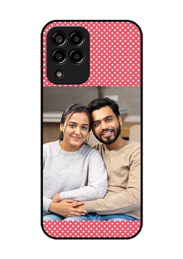 Galaxy m33-5g 5G Custom Glass Phone Case - White Dotted Design