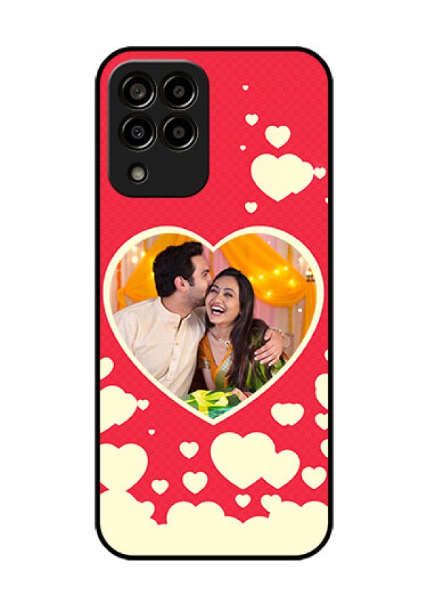 Galaxy m33-5g 5G Custom Glass Mobile Case - Love Symbols Phone Cover Design
