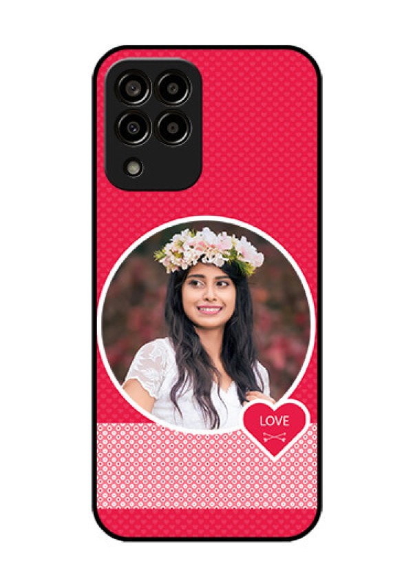 Galaxy m33-5g 5G Personalised Glass Phone Case - Pink Pattern Design