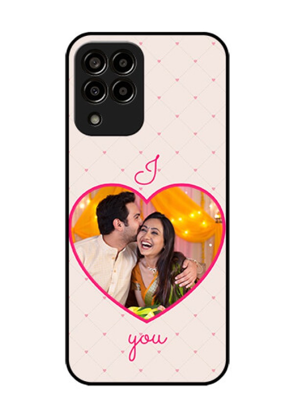 Galaxy m33-5g 5G Custom Glass Mobile Case - Heart Shape Design
