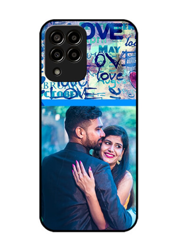 Galaxy m33-5g 5G Custom Glass Mobile Case - Colorful Love Design