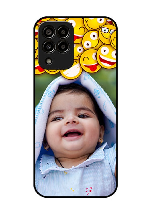 Galaxy m33-5g 5G Custom Glass Mobile Case - with Smiley Emoji Design