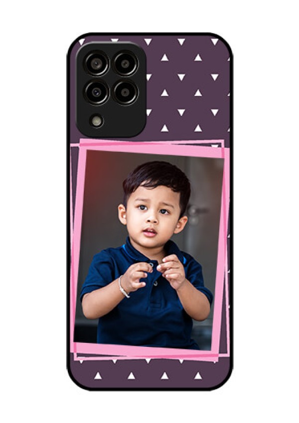 Galaxy m33-5g 5G Custom Glass Mobile Case - Triangle Pattern Dotted Design