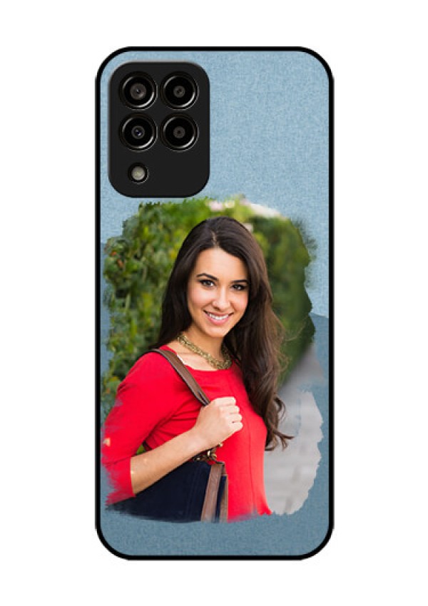 Galaxy m33-5g 5G Custom Glass Mobile Case - Grunge Line Art Design