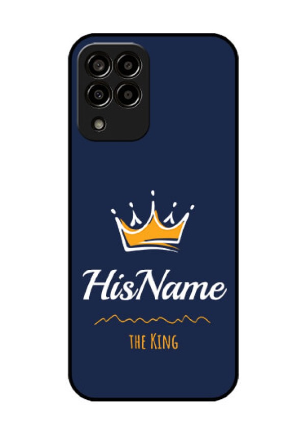 Galaxy m33-5g 5G Glass Phone Case King with Name