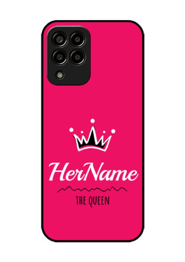 Galaxy m33-5g 5G Glass Phone Case Queen with Name
