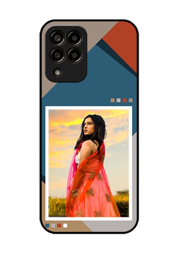 Galaxy M33 5G Personalized Glass Phone Case - Retro color pallet Design
