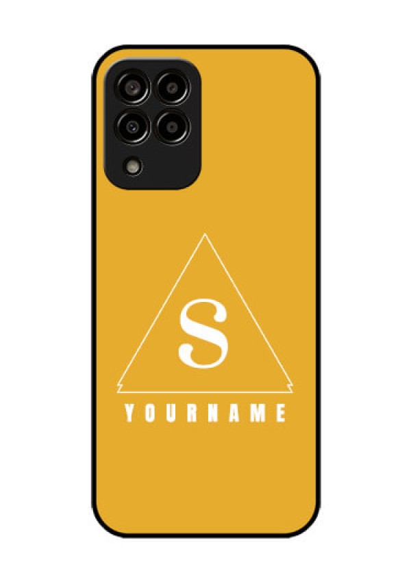 Galaxy M33 5G Personalized Glass Phone Case - simple triangle Design