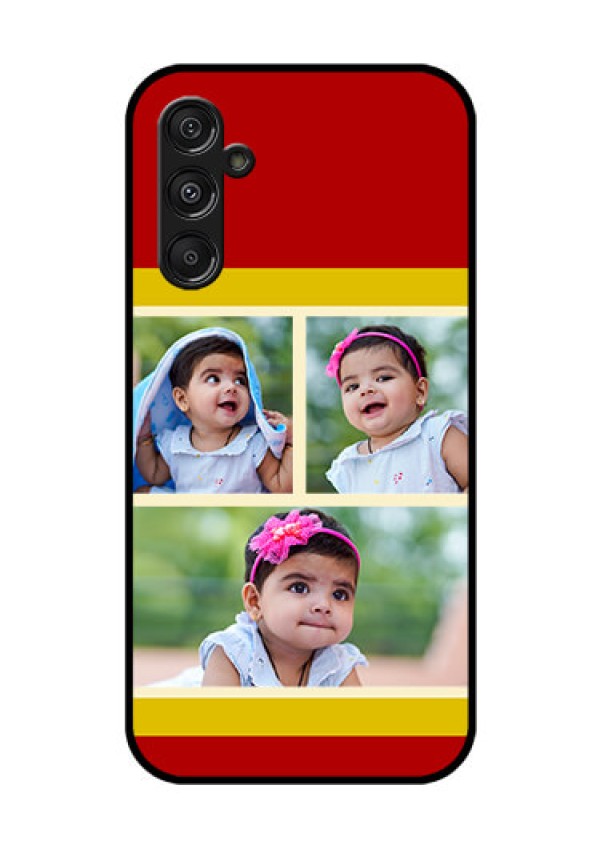 Samsung Galaxy M34 5G Custom Glass Mobile Case - Multiple Pic Upload Design