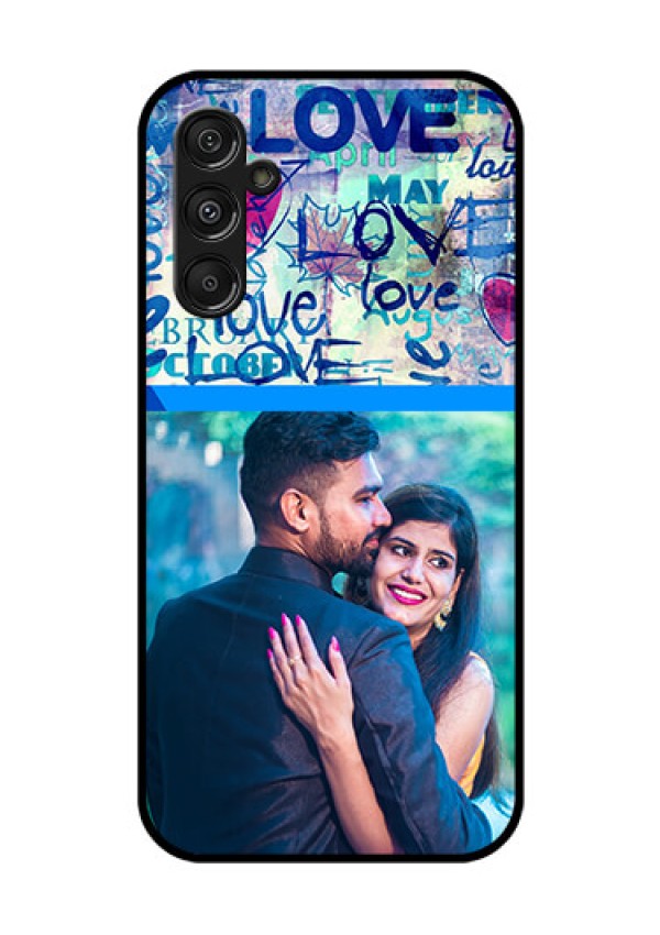 Samsung Galaxy M34 5G Custom Glass Mobile Case - Colorful Love Design