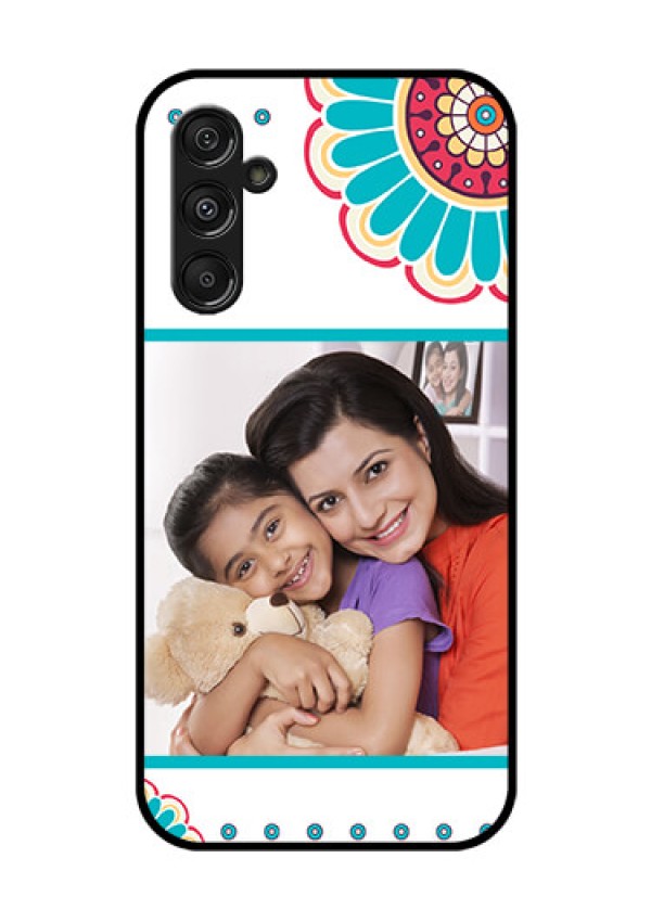 Samsung Galaxy M34 5G Custom Glass Phone Case - Flower Design