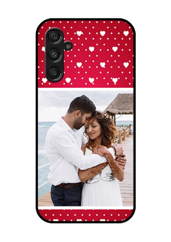 Samsung Galaxy M34 5G Photo Printing on Glass Case - Hearts Mobile Case Design