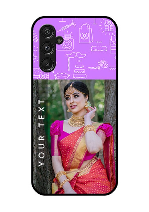 Samsung Galaxy M34 5G Custom Glass Mobile Case - Birthday Icons Design